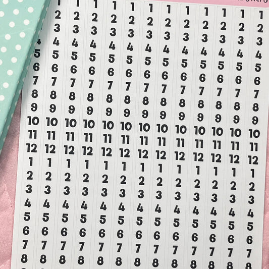 Time Strips Planner Stickers- Black and White Planner Stickers - Charm'n Dreams