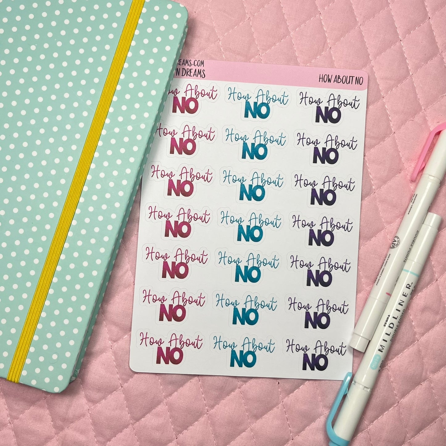 How About NO Planner Stickers
