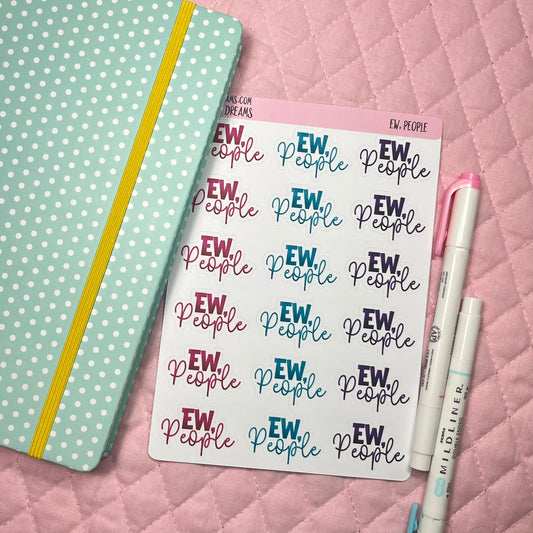 Ew, People Planner Stickers