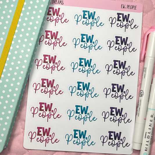 Ew, People Planner Stickers