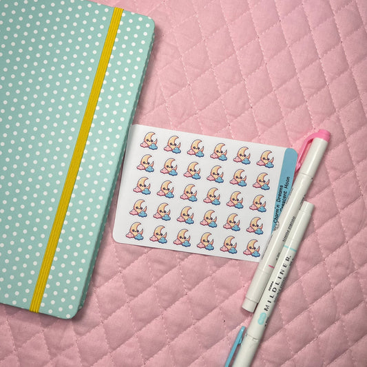 Weather Crescent Moon Icon Planner Stickers