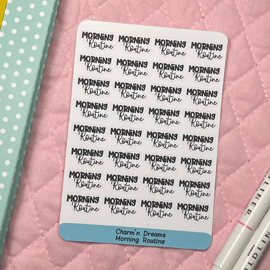 Morning Routine Functional Planner Stickers