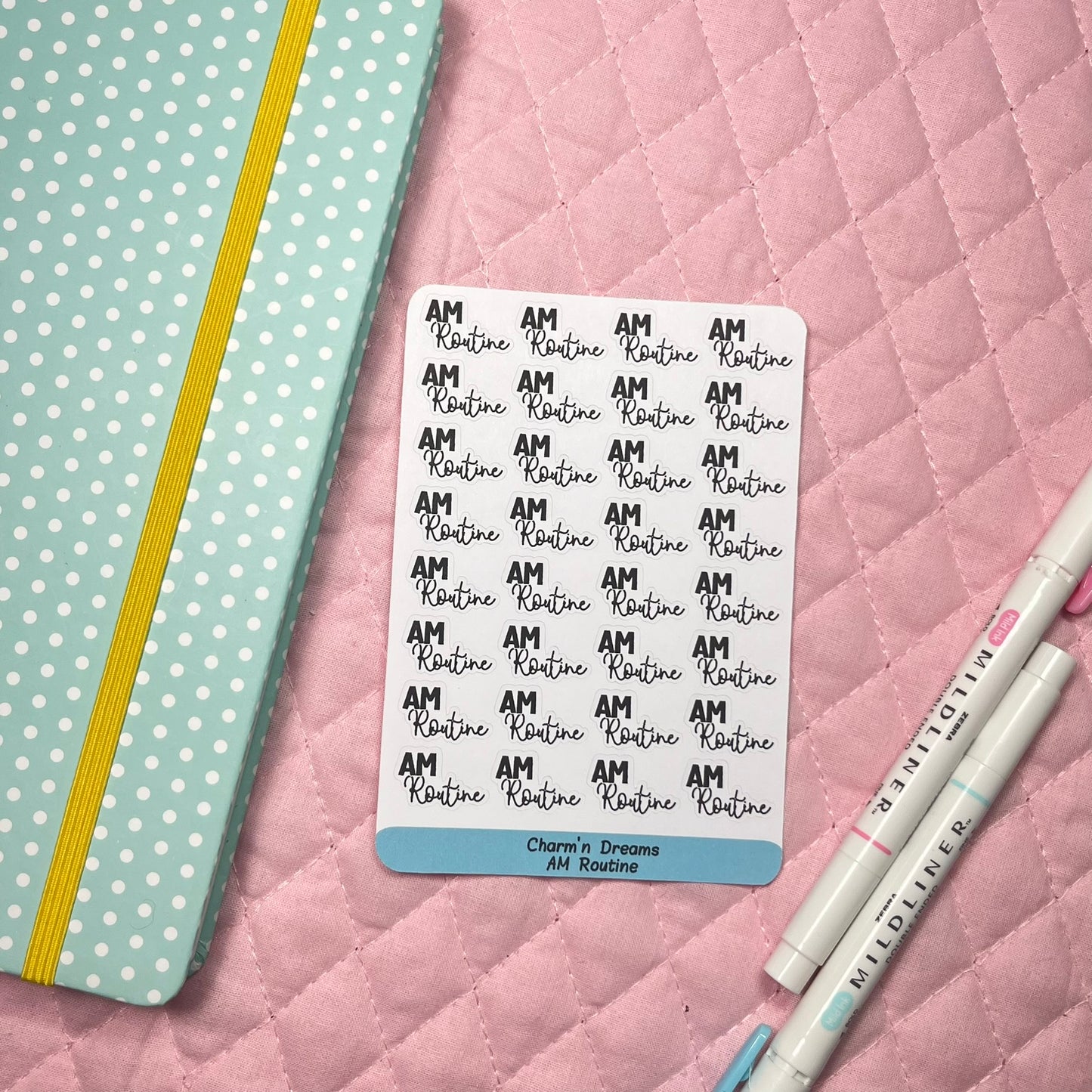 AM Routine Functional Planner Stickers