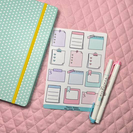 Faux Sticky Notes Planner Stickers