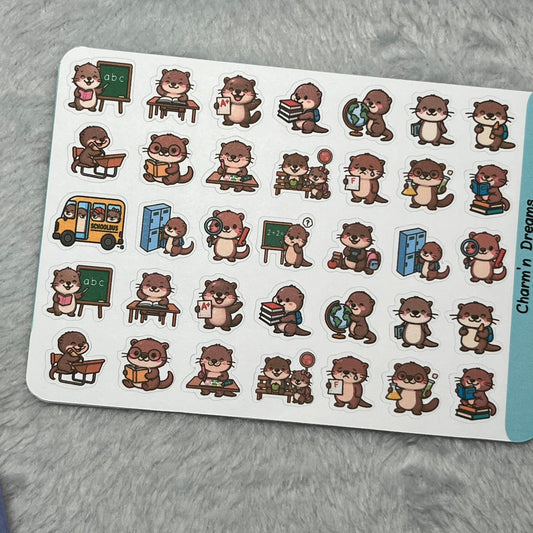 Otter School Sampler Icon Planner Stickers