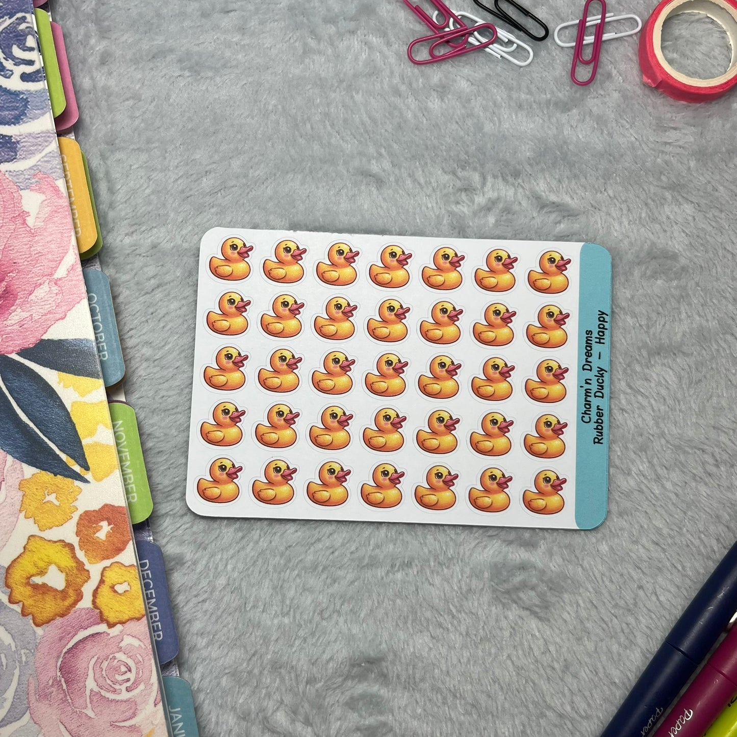 Rubber Ducky Icon Planner Stickers