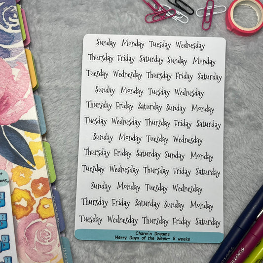 Merry Days Planner Sticker Sheet