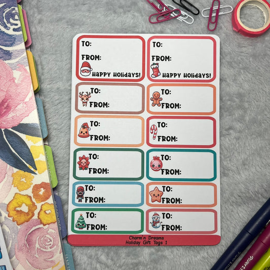 Holiday/ Christmas Gift labels- matte gift labels
