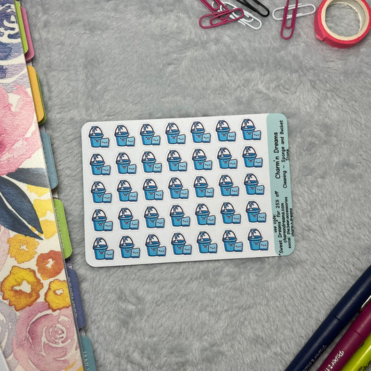 Cleaning Bucket Icon Planner Stickers