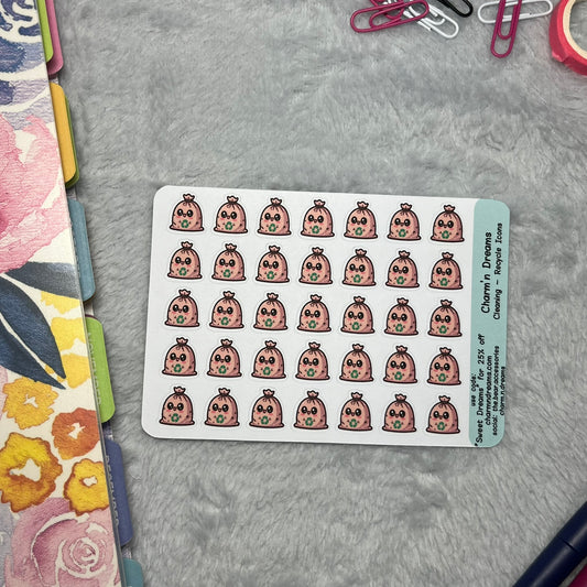 Cleaning Recycling Icon Planner Stickers