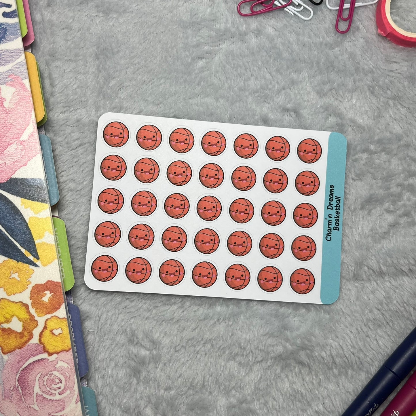 Sports Basketball Icon Planner Stickers