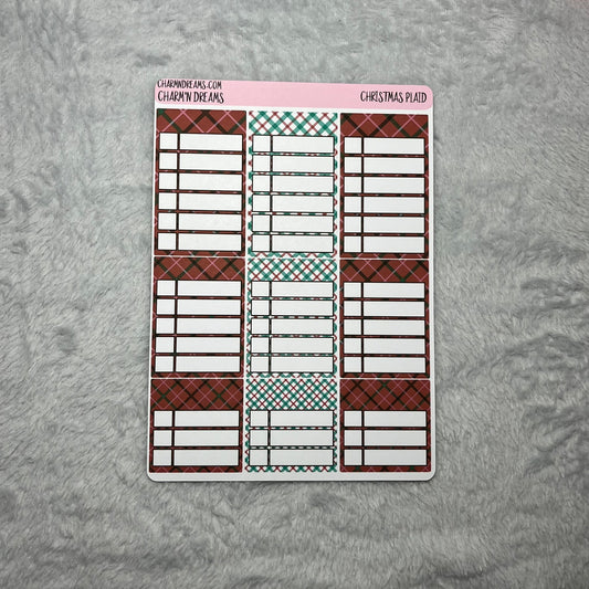 Plaid Christmas Planner Sticker Kit