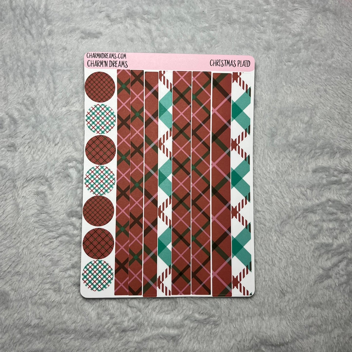 Plaid Christmas Planner Sticker Kit