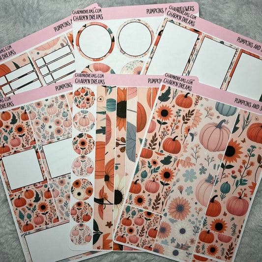 Pumpkins and Sunflowers Planner Sticker Kit