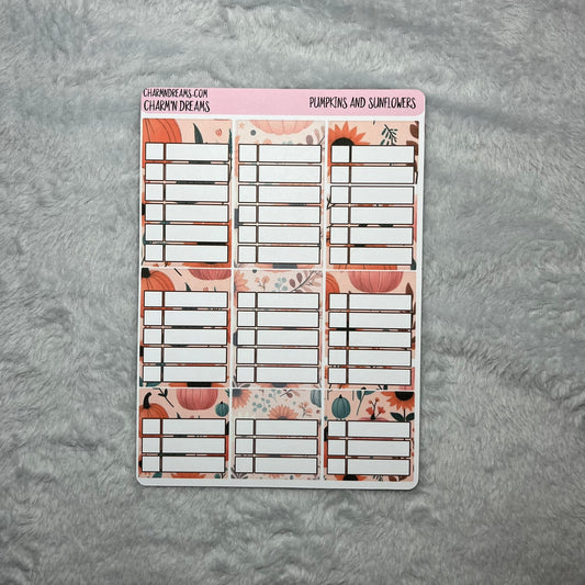 Pumpkins and Sunflowers Planner Sticker Kit