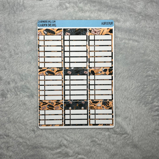 Wizard School Hufflepuff Planner Sticker Kit