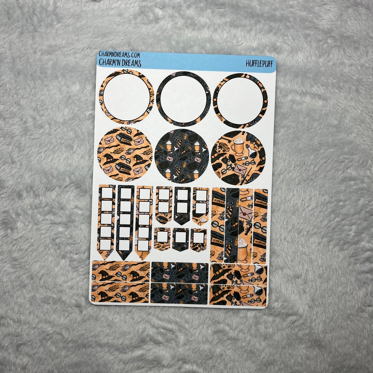 Wizard School Hufflepuff Planner Sticker Kit