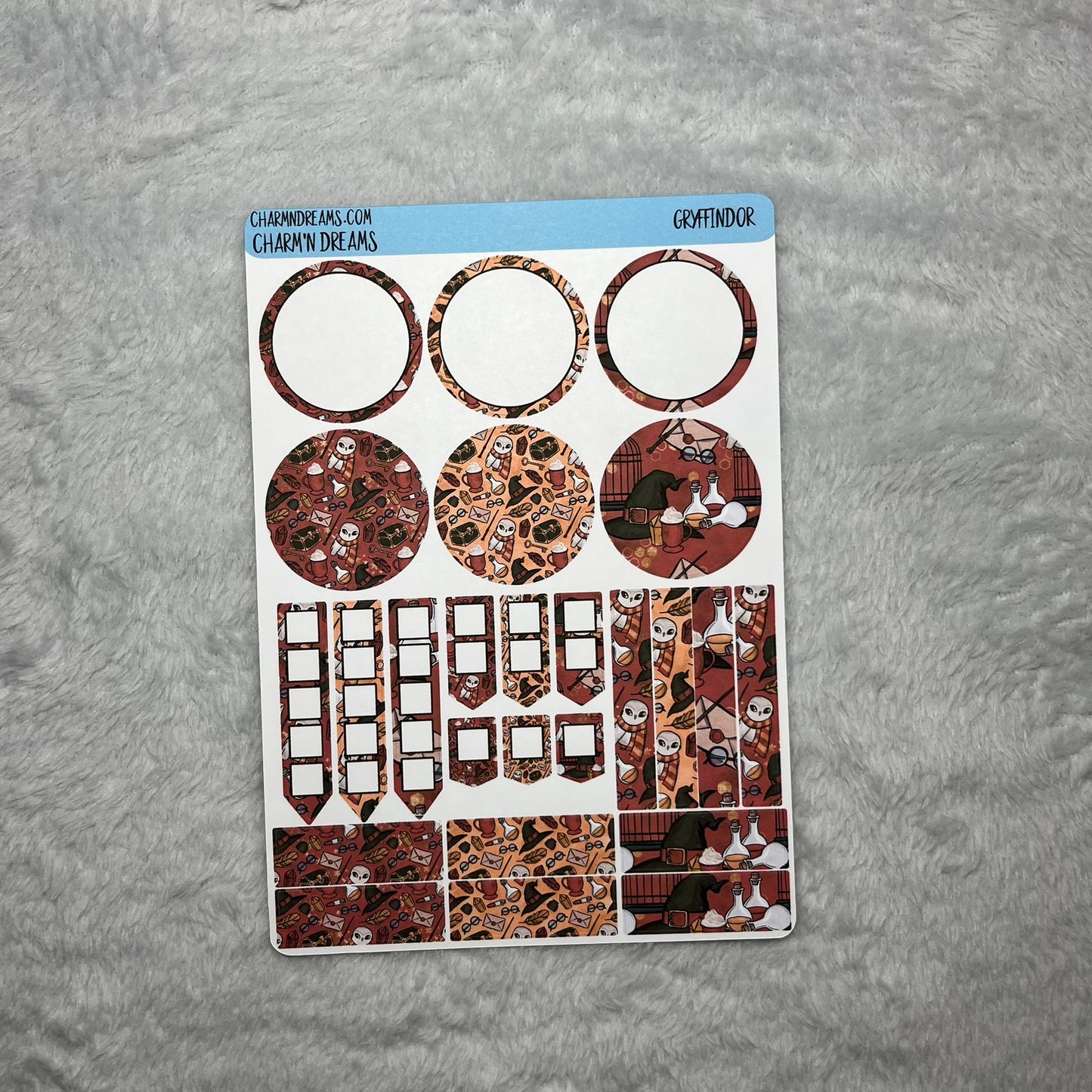 Wizard School Gryffindor Planner Sticker Kit