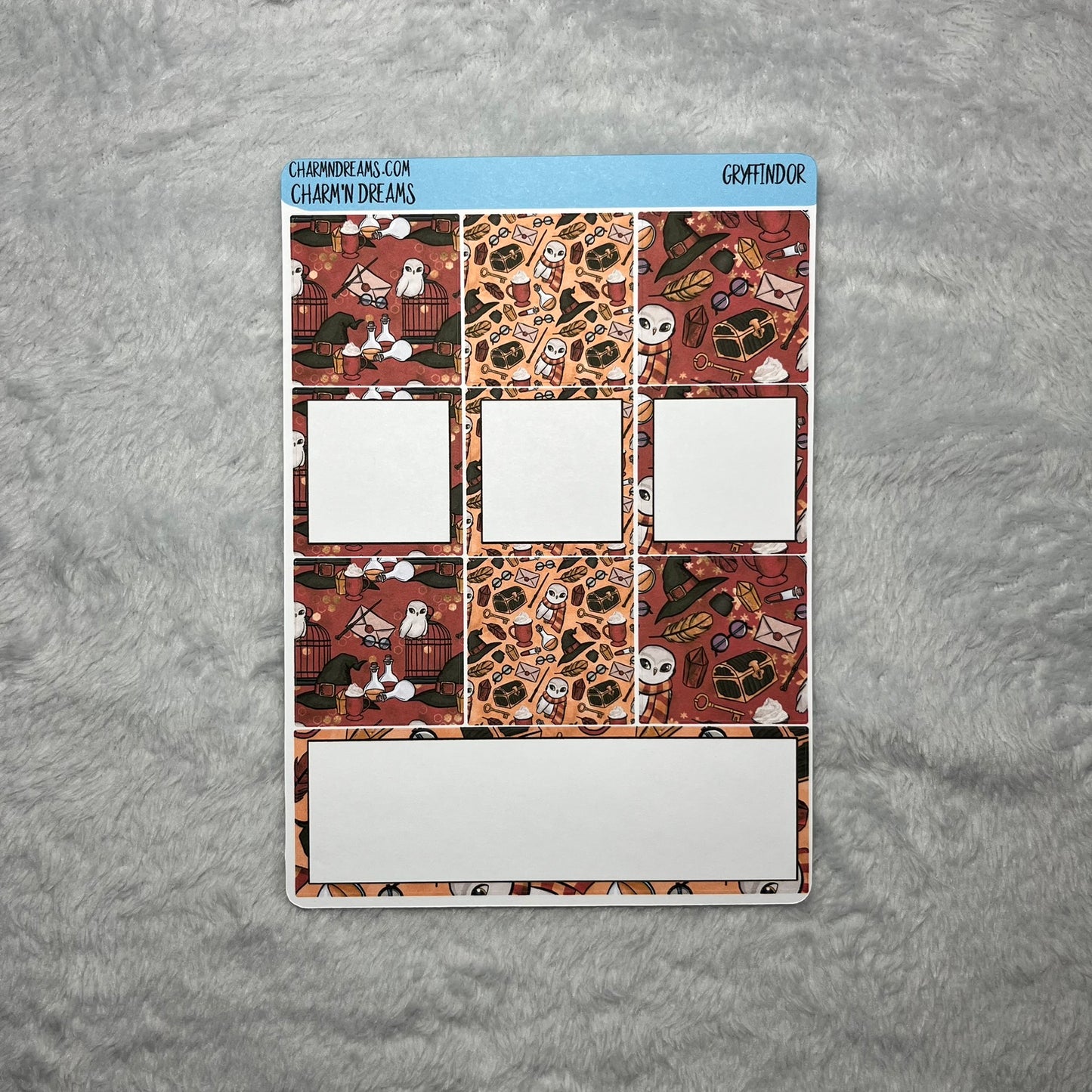 Wizard School Gryffindor Planner Sticker Kit