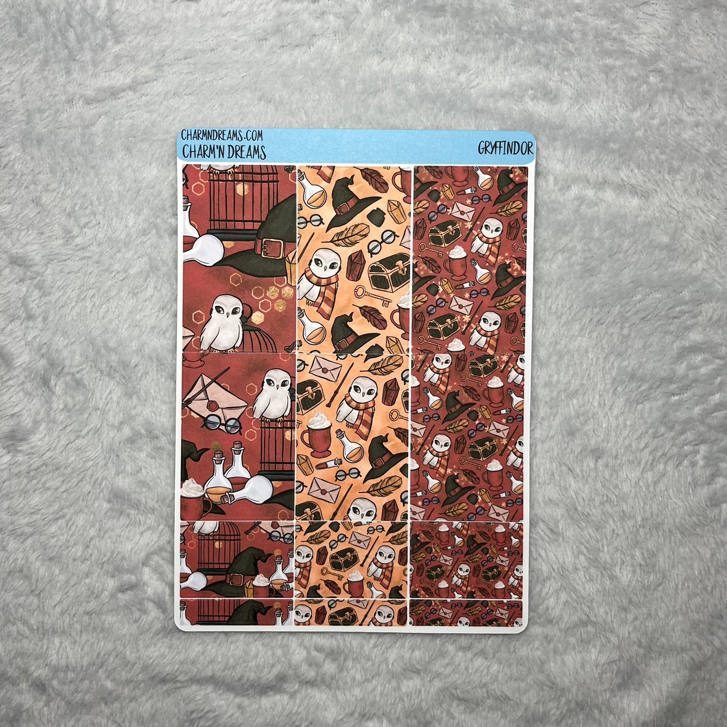 Wizard School Gryffindor Planner Sticker Kit