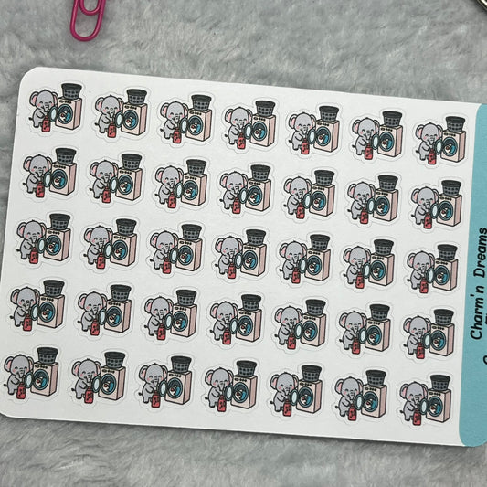 Elephant Laundry Icon Planner Stickers