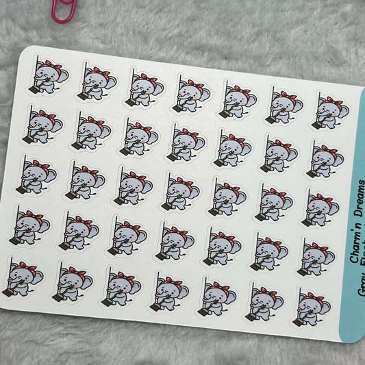 Elephant Sweep Clean Icon Planner Stickers