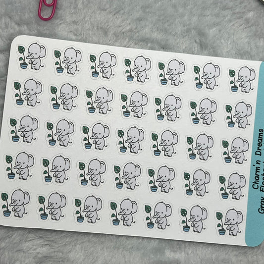 Elephant Water Plants Icon Planner Stickers