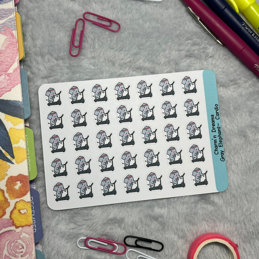 Elephant Cardio Icon Planner Stickers