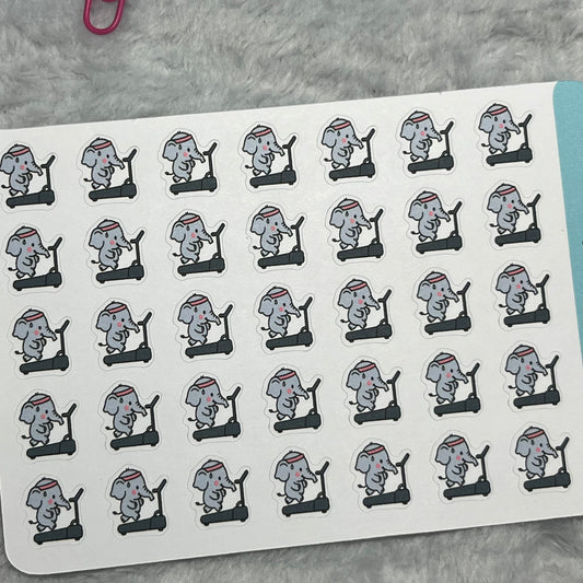 Elephant Cardio Icon Planner Stickers