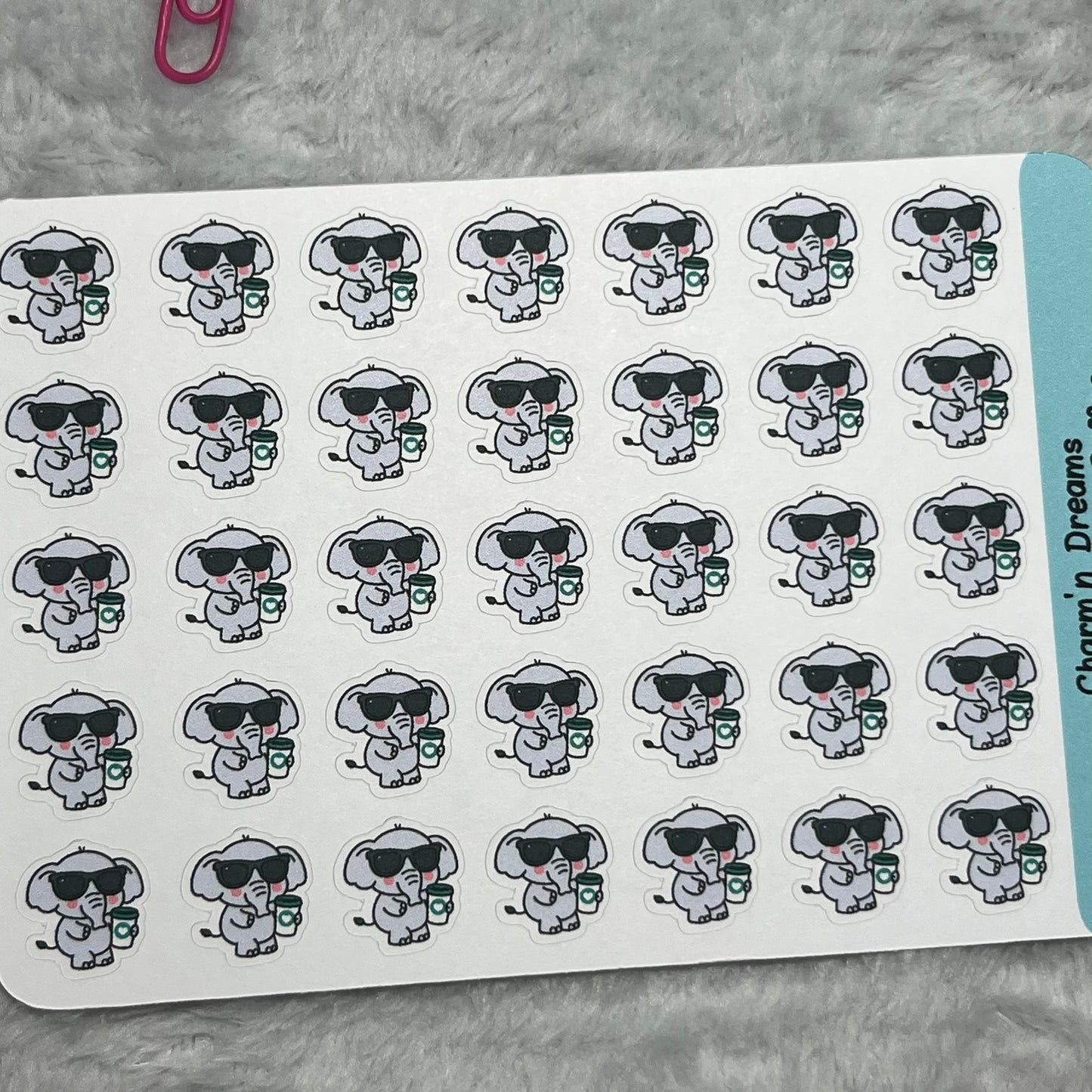 Elephant Coffee  Icon Planner Stickers