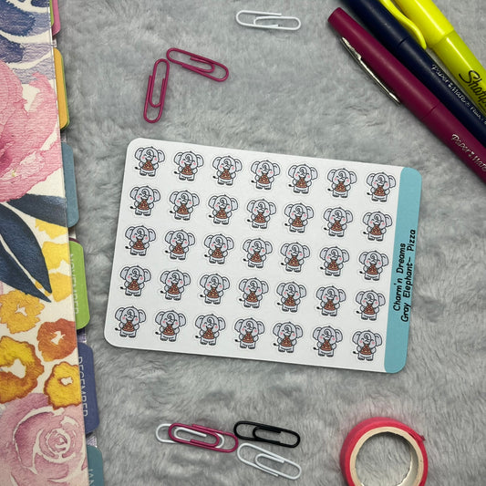 Elephant Pizza  Icon Planner Stickers