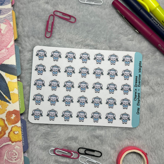 Elephant Weights  Icon Planner Stickers