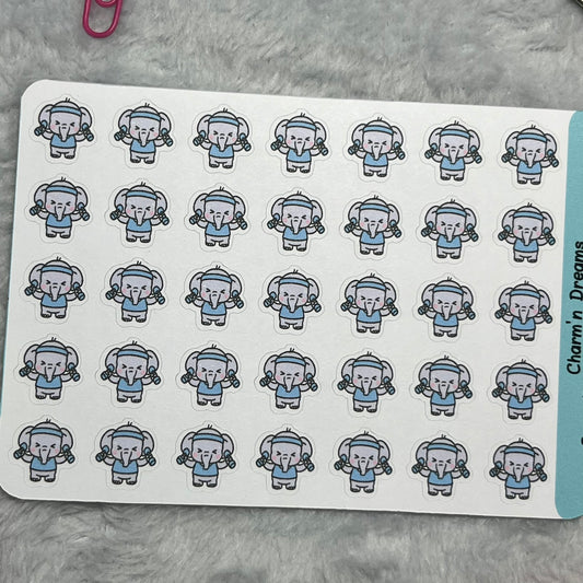 Elephant Weights  Icon Planner Stickers