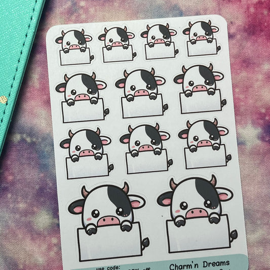 Cow Buddy Boxes Planner Stickers