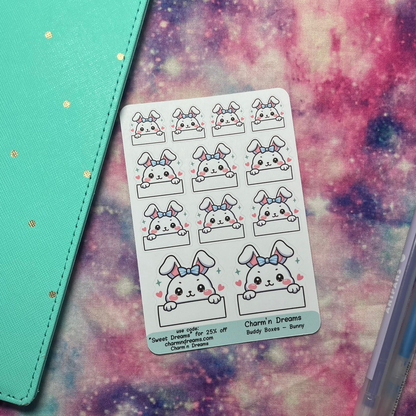 Bunny Buddy Boxes Planner Stickers