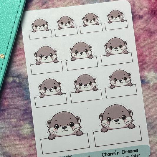 Otter Buddy Boxes Planner Stickers