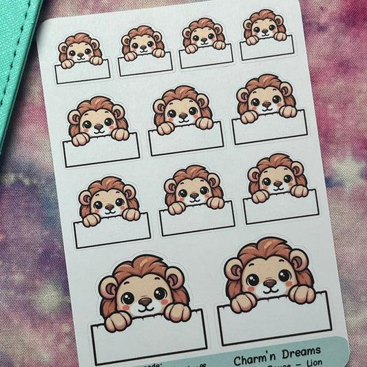 Lion Buddy Boxes Planner Stickers
