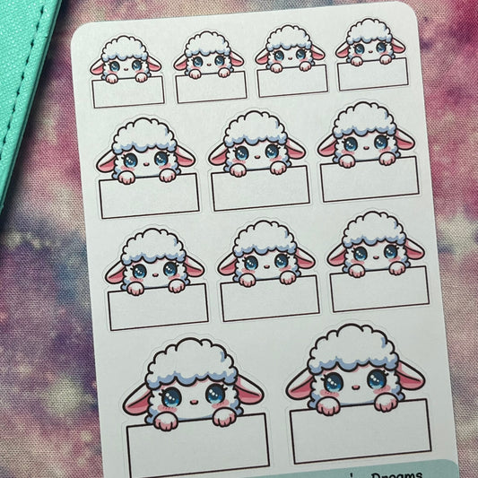 Sheep Buddy Boxes Planner Stickers
