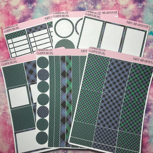 Halloween Plaid Planner Sticker Kit