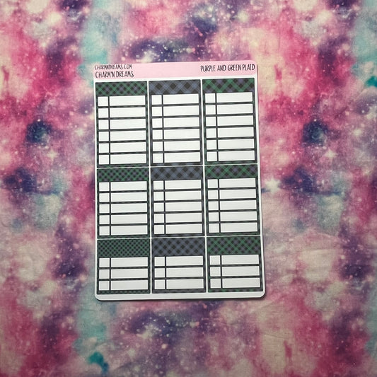 Halloween Plaid Planner Sticker Kit