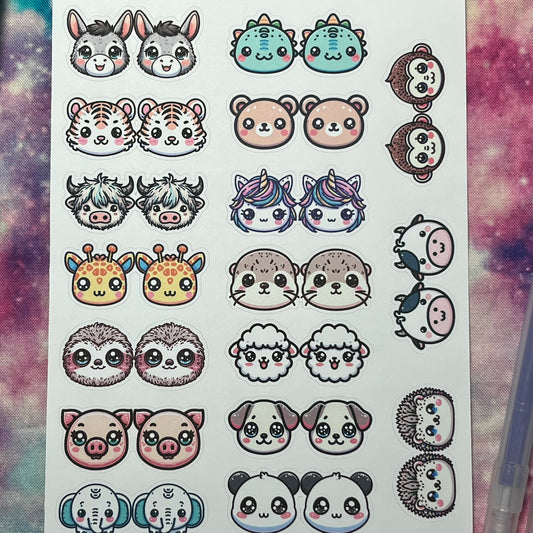 Buddies - Horizontal Foldover Tabs Sticker Sheet