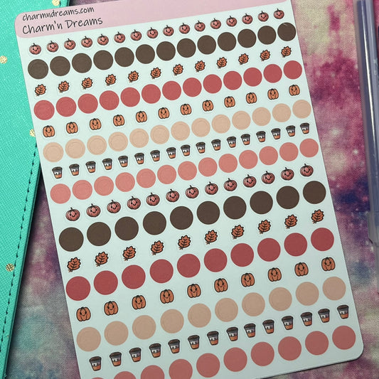 Fall Mini Dots Sticker Sheet