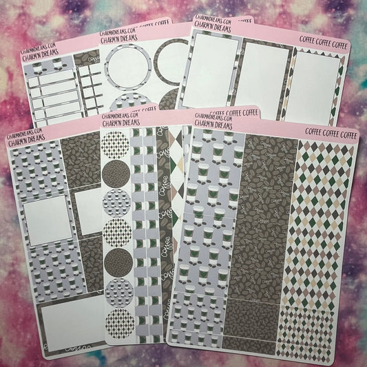 Coffee Coffee Coffee Planner Sticker Kit