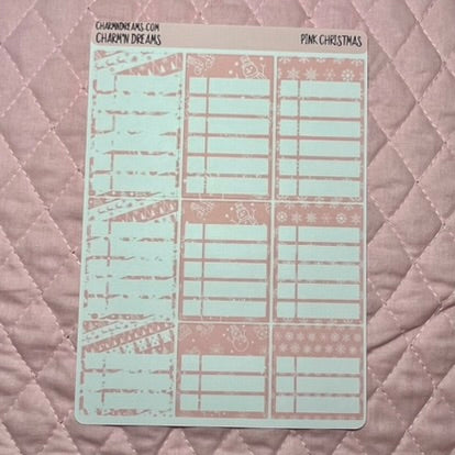 Pink Christmas Planner Sticker Kit