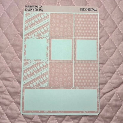 Pink Christmas Planner Sticker Kit