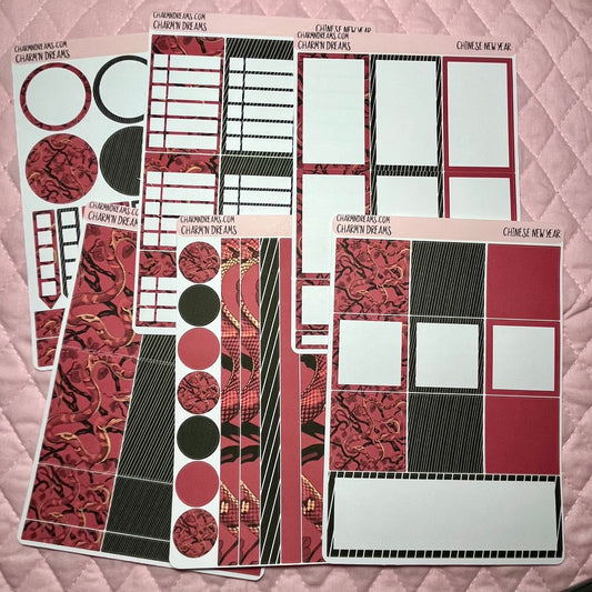 Chinese New Year (Year of the Snake) Planner Sticker Kit