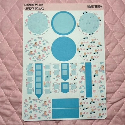 Lovely Teddy Planner Sticker Kit