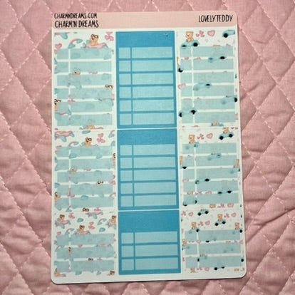 Lovely Teddy Planner Sticker Kit
