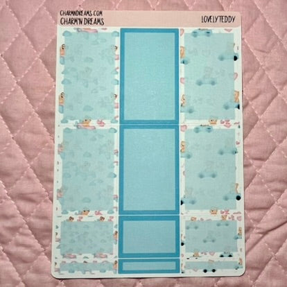 Lovely Teddy Planner Sticker Kit