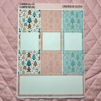 Gingerbread Holiday Planner Sticker Kit